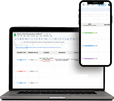 Reels and TikTok Planning Sheet